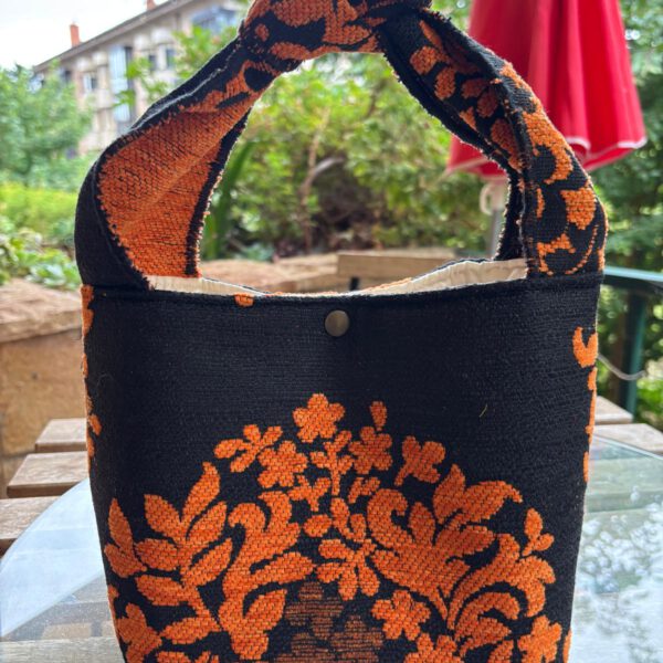 Bolso Petra Negro y Naranja